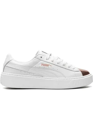 PUMA Basket flatform leather sneakers