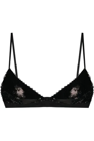 Khaite Sequin silk triangle bra