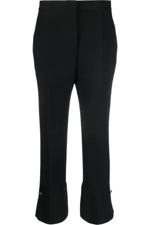 Msgm Pressed-crease high-waisted trousers