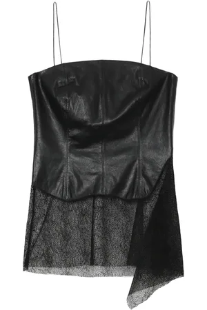 Helmut Lang Sheer leather top