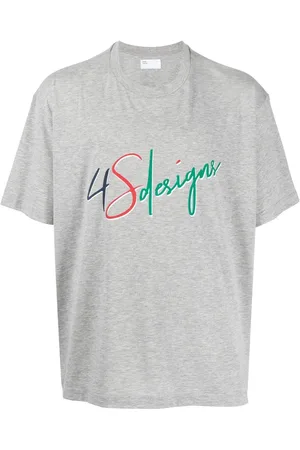 4SDESIGNS Logo-print short-sleeve T-shirt