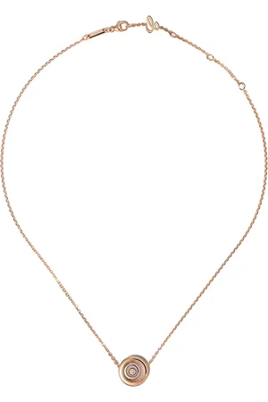 Chopard 18kt rose and white gold diamond Happy Spirit pendant necklace