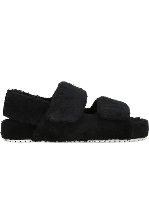 Dolce & Gabbana Logo-plaque terrycloth-effect sandals