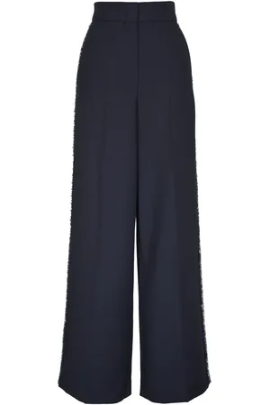 ODEEH Bead-embellished wool trousers