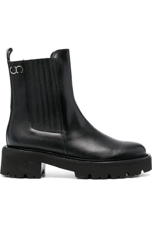 Casadei Logo-plaque 50mm leather ankle boots