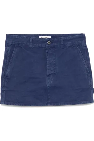 Miu Miu Logo-appliqué mini skirt