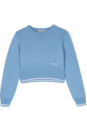 Simonetta Crystal-embellished logo knitted jumper