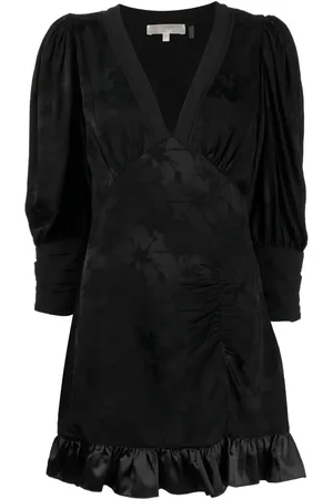 LOVESHACKFANCY V-neck ruffled-hem dress