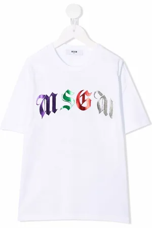 Msgm Foil logo-print T-shirt