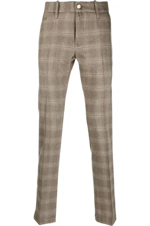 Jacob Cohen Plaid-check wool-blend tapered trousers