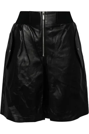 Helmut Lang Zip-up leather shorts
