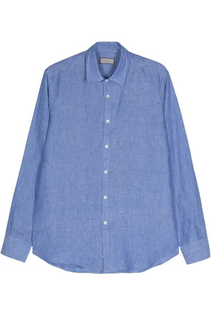 CANALI Long-sleeve linen shirt