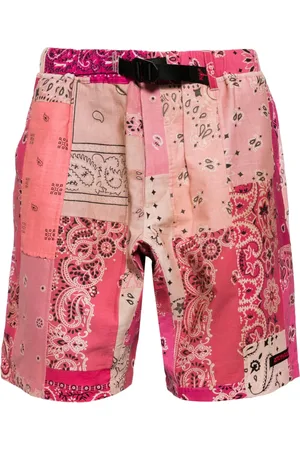 READYMADE Patchwork bandana-print cotton shorts