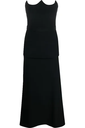 Alexander McQueen Peak Corset crepe dress