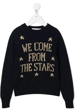 Alberta Ferretti Graphic intarsia rib-trimmed jumper