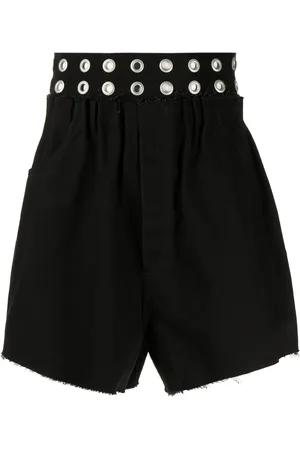 RAF SIMONS Eyelet-detail denim shorts