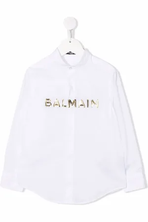 Balmain Logo-lettering long-sleeve shirt