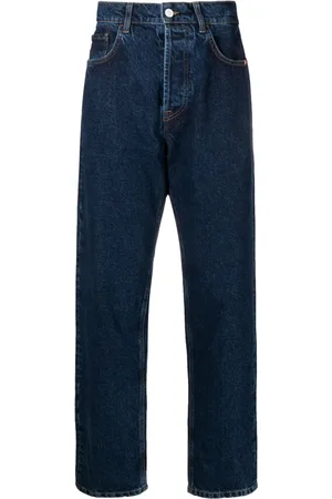 AMISH Jeremiah logo-embroidered jeans