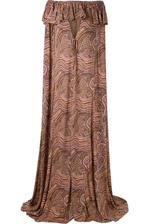 AMIR SLAMA Off the shoulder cape dress
