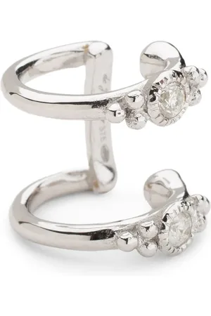 DE JAEGHER 18kt white gold Sunny Bubbles diamond earcuff