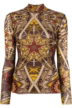 Jean Paul Gaultier Star print turtleneck top