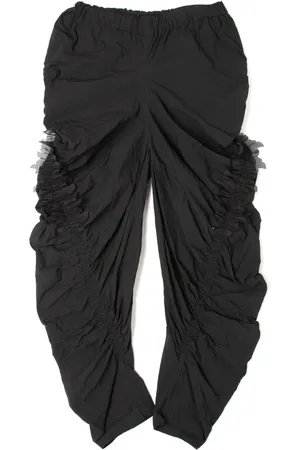 YOSHIO KUBO Fringe-detail gathered trousers