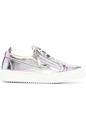Giuseppe Zanotti Metallic leather low-top sneakers
