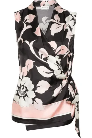 P.A.R.O.S.H. Floral-print silk top