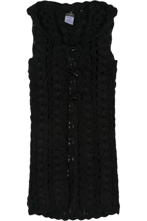 CHANEL 2008s crochet-knit hooded gilet