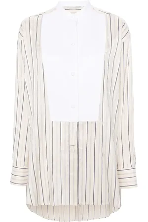 Stella McCartney Contrasting-panel striped shirt