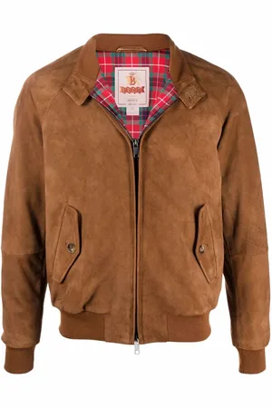Baracuta Zip-up suede bomber jacket