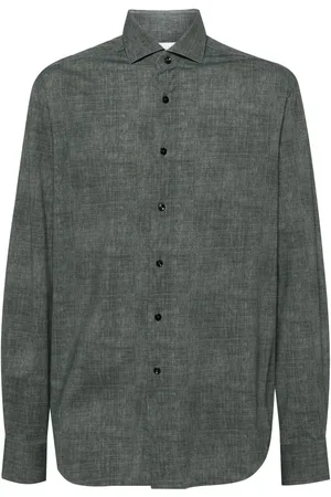 Xacus Chambray-print shirt
