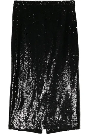 JUUN.J Sequinned pencil skirt