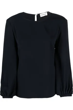 P.A.R.O.S.H. Bishop sleeves round-neck blouse