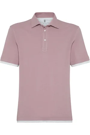 Brunello Cucinelli Double-layer cotton polo shirt