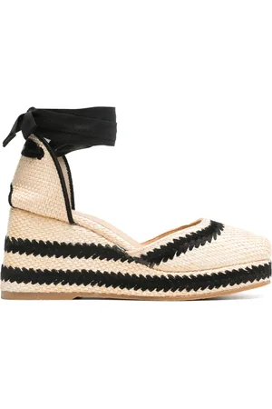 Castaner 85mm raffia wedge espadrilles