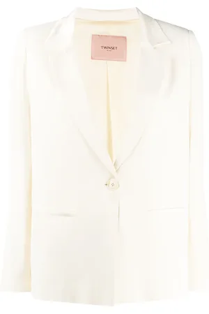 Twin-Set V-neck cropped sleeve blazer