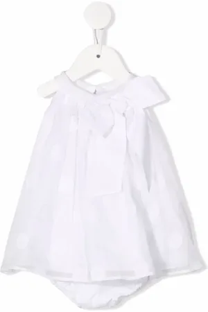 LA STUPENDERIA Polka-dot bow-detail dress