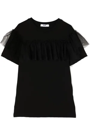 Msgm Tulle-detail cotton dress