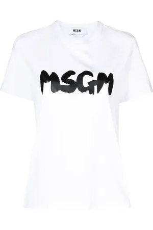 Msgm Cotton logo-print T-shirt