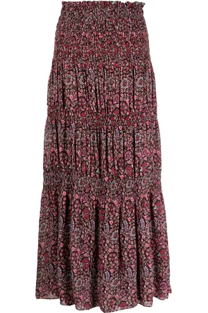 Marant Etoile Nunca floral-print midi skirt