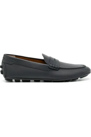 Bally Logo-perforation leather driving shoes