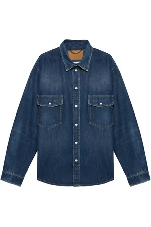 1989 STUDIO Logo-embossed denim shirt