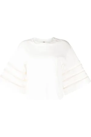 Muller Of Yoshiokubo Cut-out sleeves cotton T-shirt