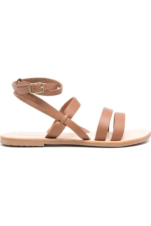 MANEBI Multi-way strap leather sandals
