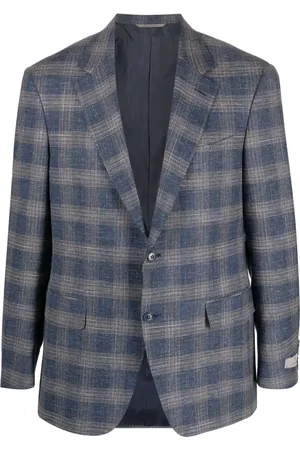 CANALI Plaid-pattern single-breasted blazer