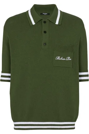 Balmain Signature knitted polo top