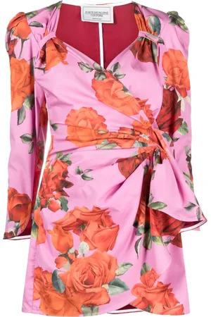 Forte Dei Marmi Floral-print drape-detail dress