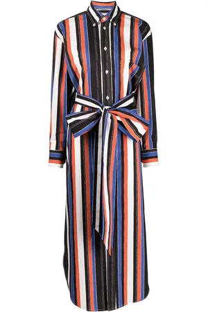 Plan C Vertical-stripe midi dress
