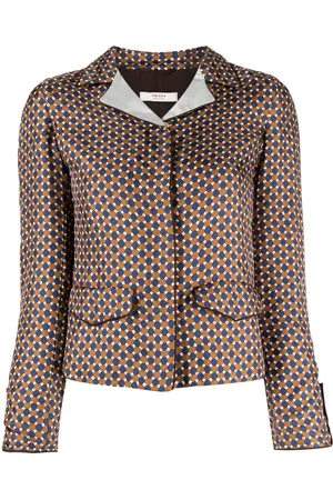Prada Geometric-print silk shirt